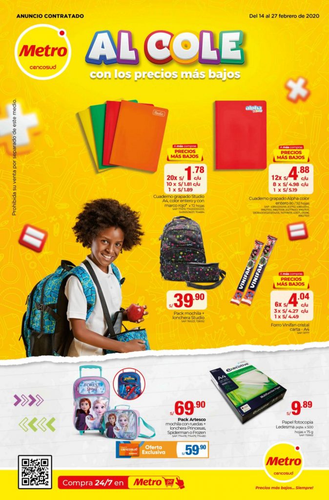 Catálogo Metro 2020 Escolar Catálagos Perú